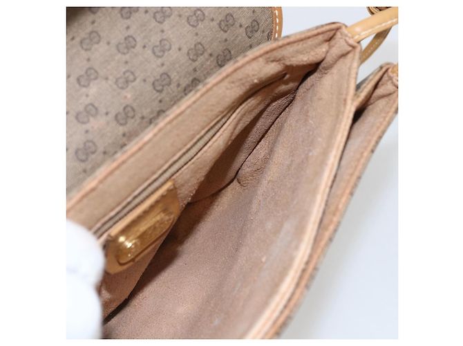 Gucci Borsa a Spalla Micro GG Supreme PVC Beige Oro 49 007 5548 Auth ep13173 D'oro - vista 19