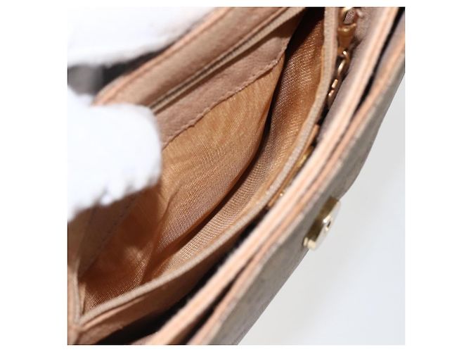 Gucci Borsa a Spalla Micro GG Supreme PVC Beige Oro 49 007 5548 Auth ep13173 D'oro - vista 21