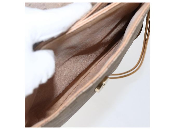 Gucci Borsa a Spalla Micro GG Supreme PVC Beige Oro 49 007 5548 Auth ep13173 D'oro - vista 22
