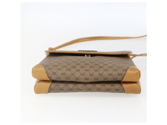 Gucci Borsa a Spalla Micro GG Supreme PVC Beige Oro 49 007 5548 Auth ep13173 D'oro - vista 5