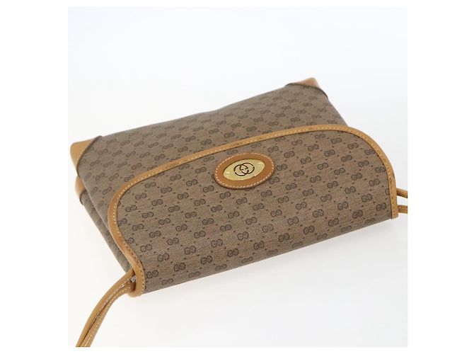 Gucci Borsa a Spalla Micro GG Supreme PVC Beige Oro 49 007 5548 Auth ep13173 D'oro - vista 6