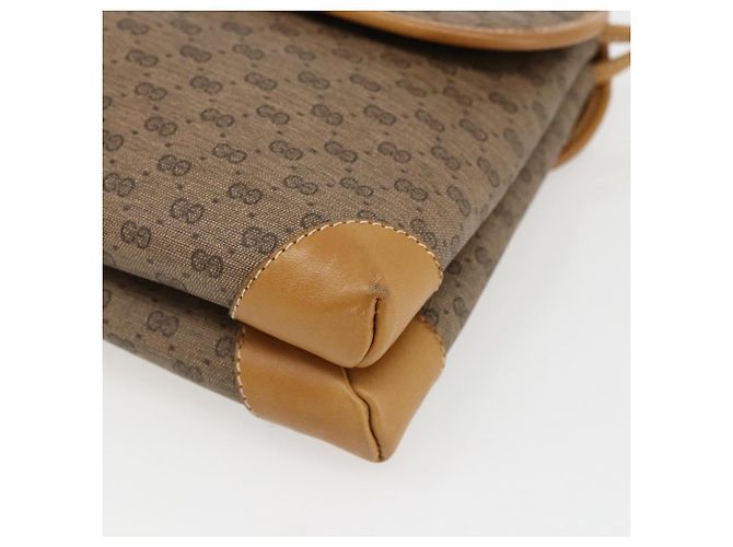 Gucci Borsa a Spalla Micro GG Supreme PVC Beige Oro 49 007 5548 Auth ep13173 D'oro - vista 9