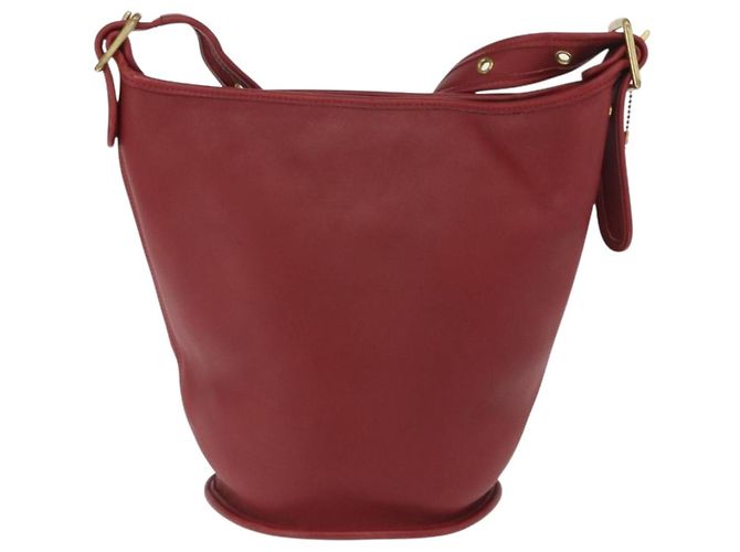 Coach Borsa a Spalla in Pelle Rossa e Dorata Auth am9276 Rosso D'oro - vista 13
