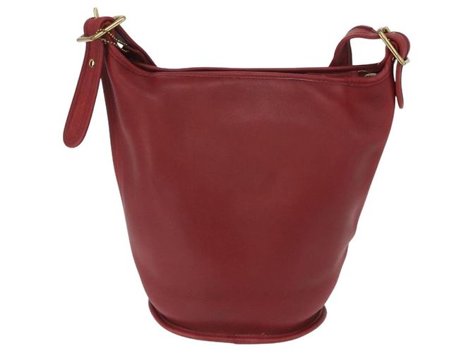 Coach Borsa a Spalla in Pelle Rossa e Dorata Auth am9276 Rosso D'oro - vista 2