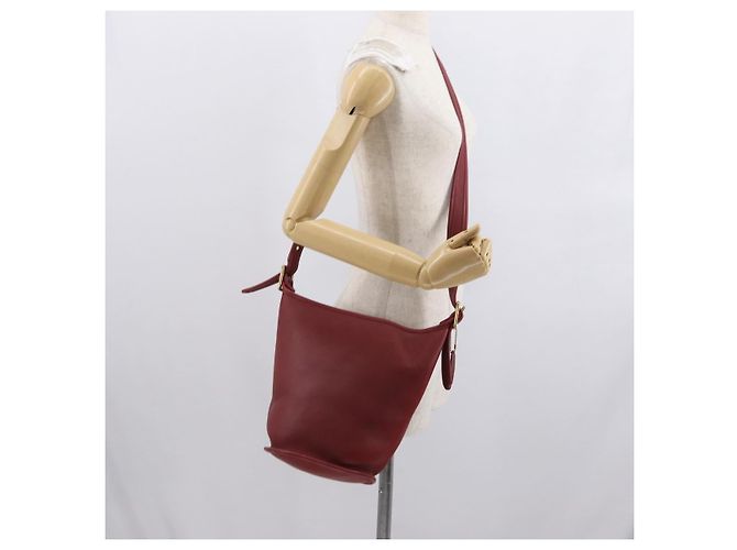 Coach Borsa a Spalla in Pelle Rossa e Dorata Auth am9276 Rosso D'oro - vista 22
