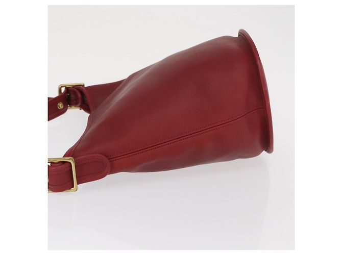 Coach Borsa a Spalla in Pelle Rossa e Dorata Auth am9276 Rosso D'oro - vista 4