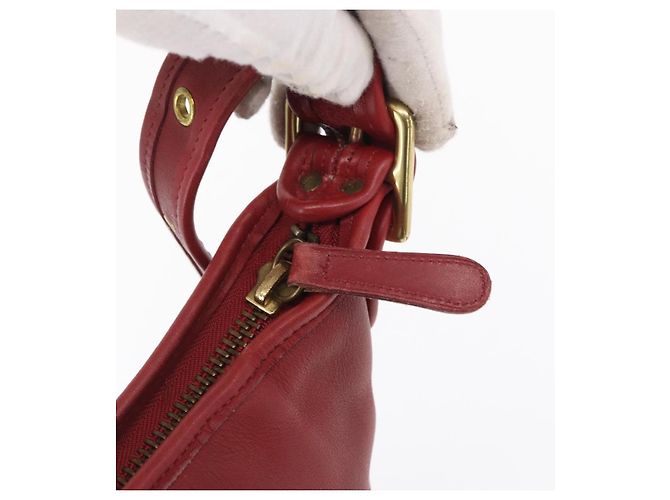 Coach Borsa a Spalla in Pelle Rossa e Dorata Auth am9276 Rosso D'oro - vista 9