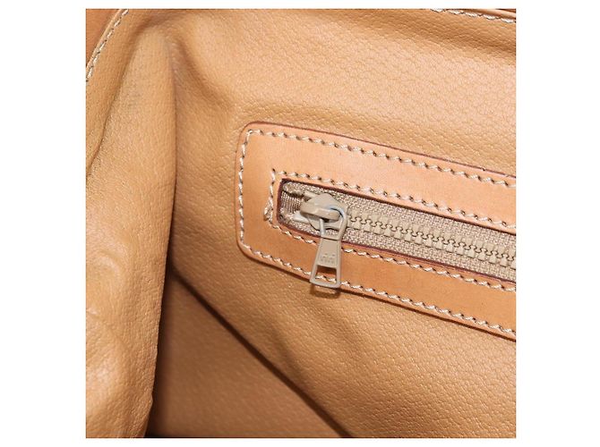 Céline Borsa a mano in tela Macadam CELINE PVC 2in1 Beige Oro Auth 168082 D'oro - vista 23