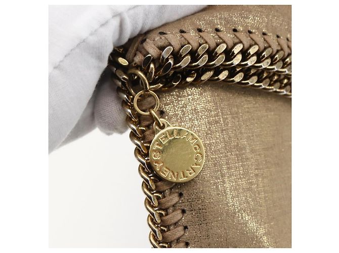 Autre Marque Bolso de mano Stella MacCartney de poliéster dorado 495151 Auth BA10100 - vista 8