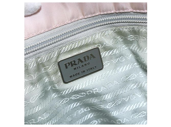 PRADA Tote Bag aus Nylon in Pink Silber authentisch bs33040 - Ansicht 10