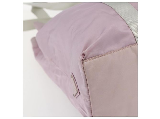 PRADA Tote Bag aus Nylon in Pink Silber authentisch bs33040 - Ansicht 14