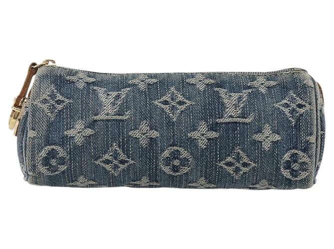 LOUIS VUITTON Pochette Monogram in Denim Speedy GM Blu M95081 Auth 169818A - vista 13