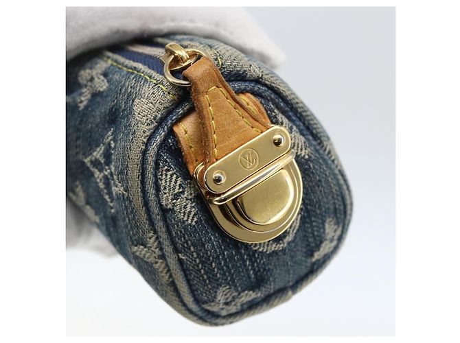 LOUIS VUITTON Pochette Monogram in Denim Speedy GM Blu M95081 Auth 169818A - vista 17