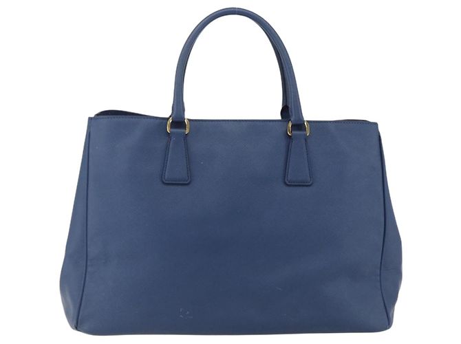 Saffiano Borsa a mano PRADA in pelle Safiano blu oro Auth bs33165 D'oro - vista 2