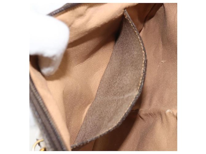 Borsa Sherry Line GG Supreme Web di GUCCI in PVC beige e oro 904 02 047 Auth BA9941 D'oro - vista 11
