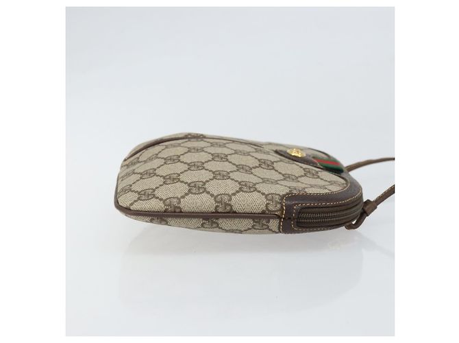 Borsa Sherry Line GG Supreme Web di GUCCI in PVC beige e oro 904 02 047 Auth BA9941 D'oro - vista 3