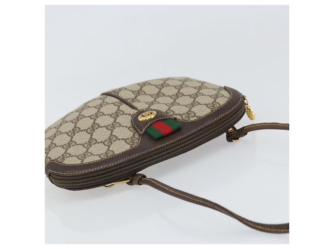 Borsa Sherry Line GG Supreme Web di GUCCI in PVC beige e oro 904 02 047 Auth BA9941 D'oro - vista 6