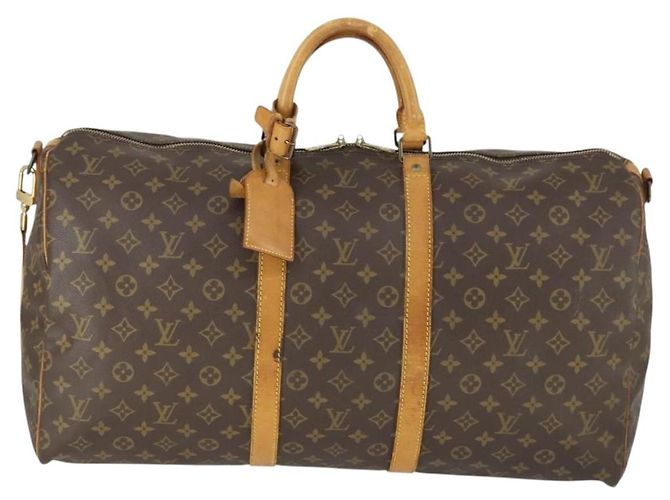 LOUIS VUITTON Borsa Boston Monogram Keepall Bandoulière 55 M41414 LV Auth bs33008 Monogramma - vista 13