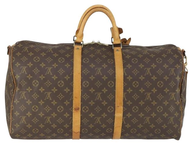 LOUIS VUITTON Borsa Boston Monogram Keepall Bandoulière 55 M41414 LV Auth bs33008 Monogramma - vista 2
