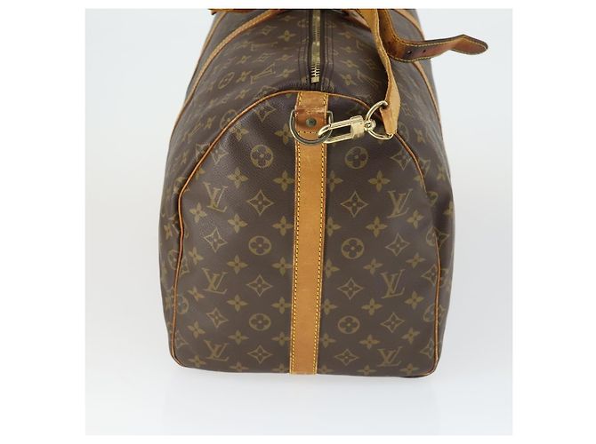 LOUIS VUITTON Borsa Boston Monogram Keepall Bandoulière 55 M41414 LV Auth bs33008 Monogramma - vista 3