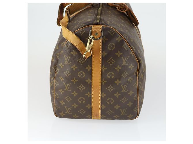 LOUIS VUITTON Borsa Boston Monogram Keepall Bandoulière 55 M41414 LV Auth bs33008 Monogramma - vista 4