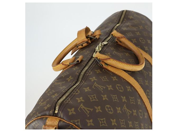LOUIS VUITTON Borsa Boston Monogram Keepall Bandoulière 55 M41414 LV Auth bs33008 Monogramma - vista 6