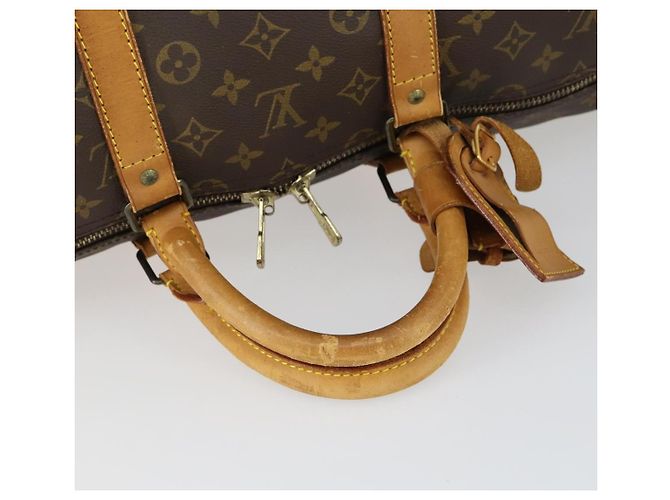 LOUIS VUITTON Borsa Boston Monogram Keepall Bandoulière 55 M41414 LV Auth bs33008 Monogramma - vista 9