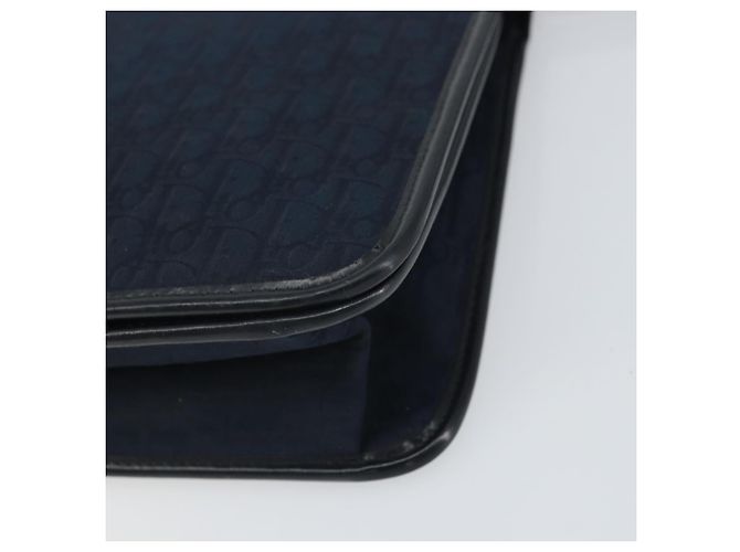 Borsa a Spalla in Tela Trotter Christian Dior Blu Navy Oro Auth ka2125 D'oro - vista 9