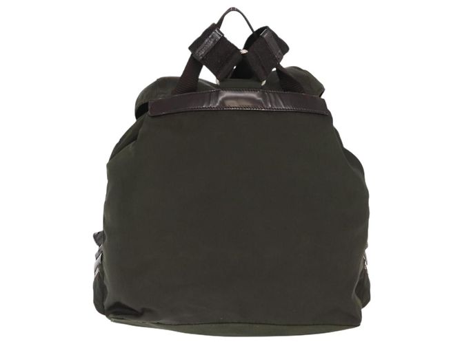 PRADA Backpack Nylon Khaki Silver Auth 166105 Silvery - view 2