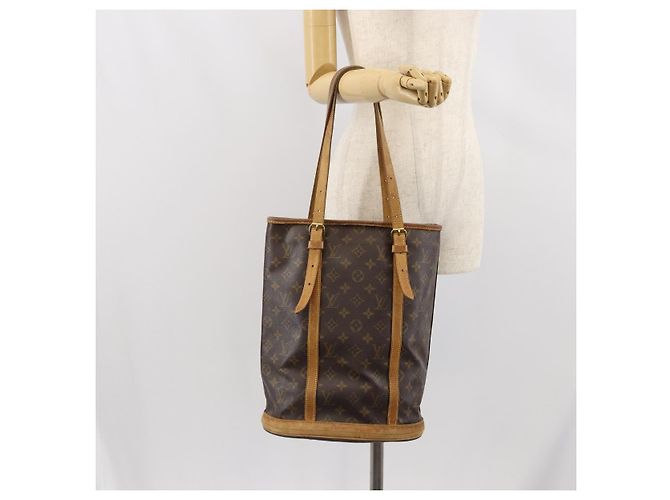 LOUIS VUITTON Borsa a Spalla Monogram Bucket GM M42236 LV Auth bs33062 Monogramma - vista 24
