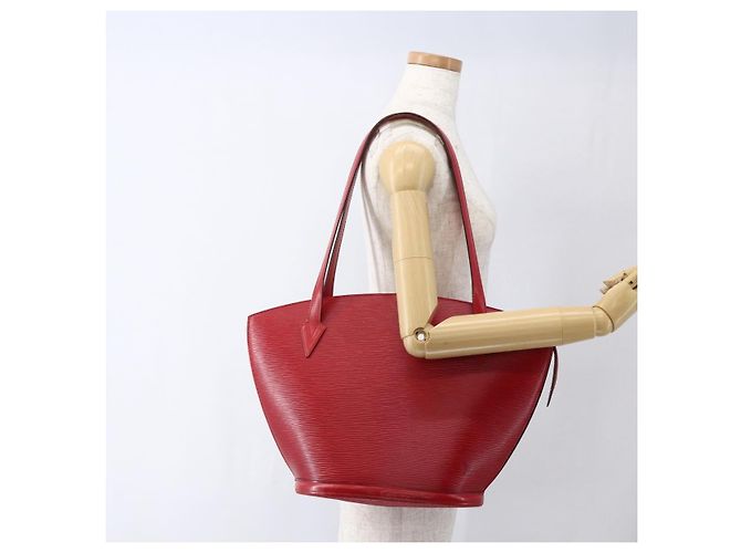 LOUIS VUITTON Borsa a Spalla Epi Saint Jacques Rossa M52277 LV Auth 169112 Rosso - vista 22