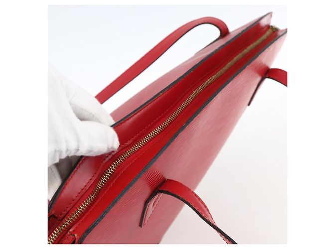 LOUIS VUITTON Borsa a Spalla Epi Saint Jacques Rossa M52277 LV Auth 169112 Rosso - vista 6