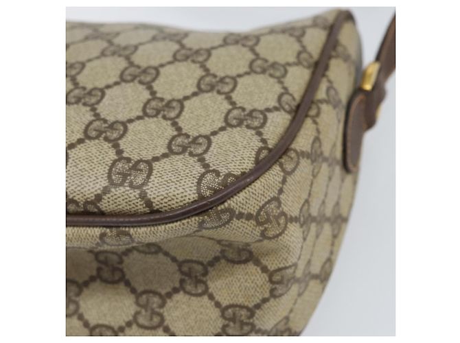 Borsa Sherry Line GG Supreme Web di GUCCI in PVC Beige e Oro 89 02 077 Auth 170107 D'oro - vista 15