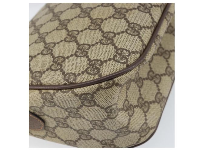 Borsa Sherry Line GG Supreme Web di GUCCI in PVC Beige e Oro 89 02 077 Auth 170107 D'oro - vista 16