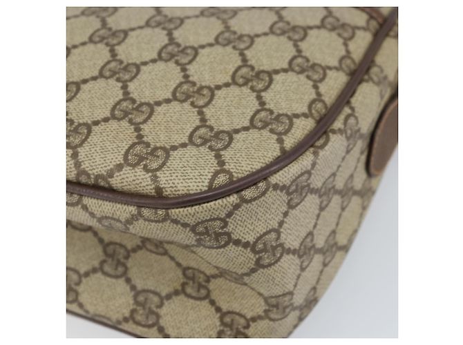 Borsa Sherry Line GG Supreme Web di GUCCI in PVC Beige e Oro 89 02 077 Auth 170107 D'oro - vista 9