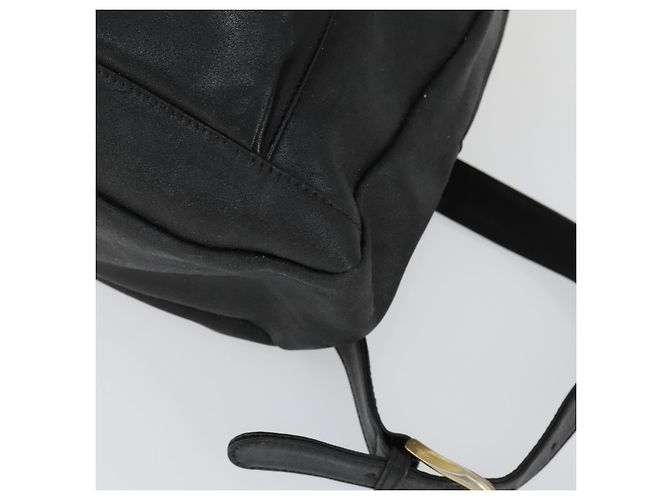 Zaino in pelle nera e oro Gianni Versace Auth bs32654 Nero D'oro - vista 16