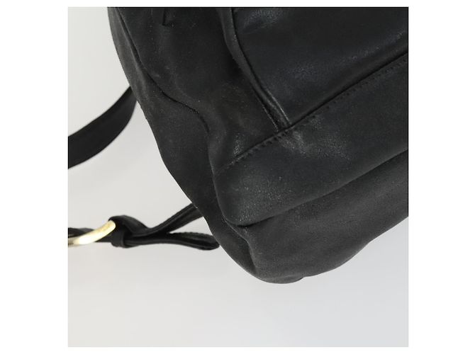 Zaino in pelle nera e oro Gianni Versace Auth bs32654 Nero D'oro - vista 17