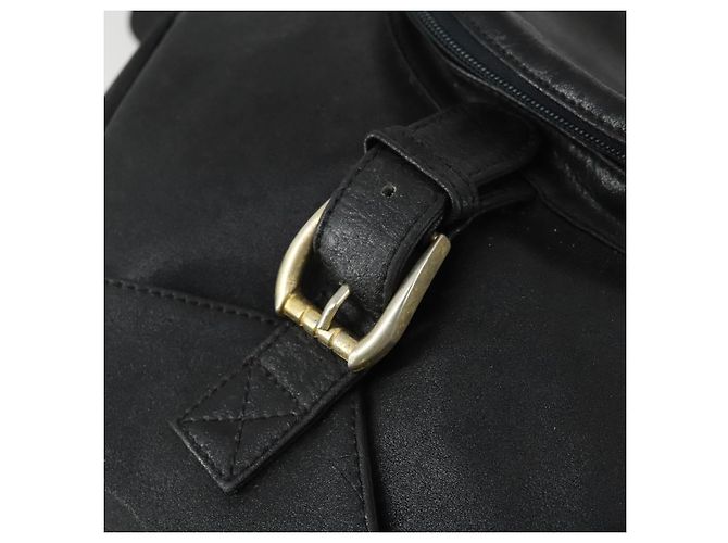 Zaino in pelle nera e oro Gianni Versace Auth bs32654 Nero D'oro - vista 19