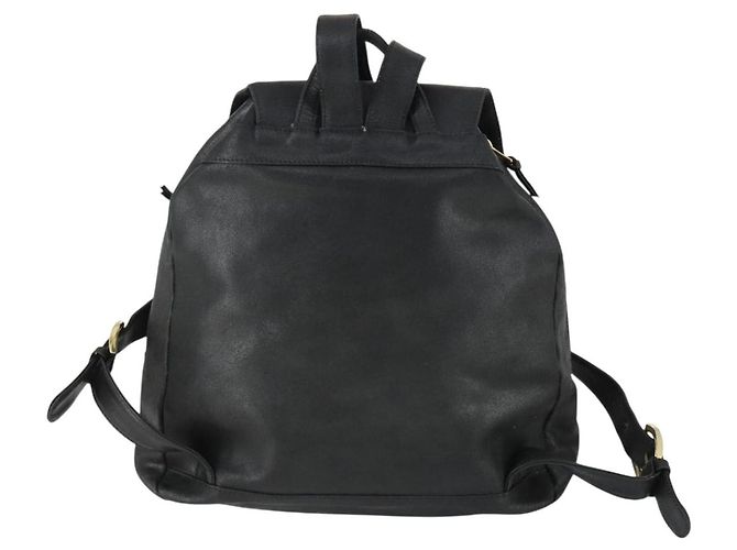 Zaino in pelle nera e oro Gianni Versace Auth bs32654 Nero D'oro - vista 2
