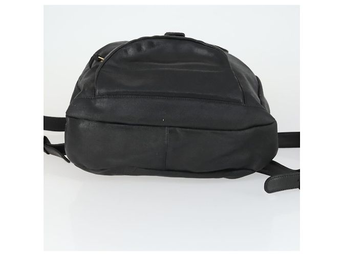 Zaino in pelle nera e oro Gianni Versace Auth bs32654 Nero D'oro - vista 5
