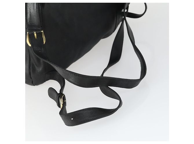 Zaino in pelle nera e oro Gianni Versace Auth bs32654 Nero D'oro - vista 8