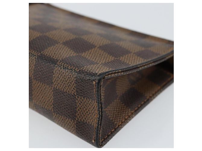 LOUIS VUITTON Poche Toilette 15 Damier Ebene N47548 Auth LV 170802V - vista 15