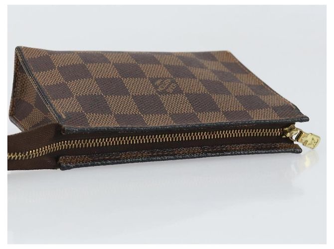 LOUIS VUITTON Poche Toilette 15 Damier Ebene N47548 Auth LV 170802V - vista 5