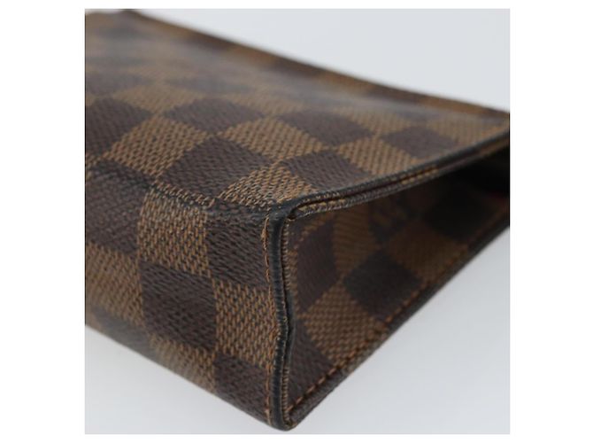 LOUIS VUITTON Poche Toilette 15 Damier Ebene N47548 Auth LV 170802V - vista 7