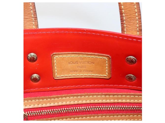 LOUIS VUITTON Monogram Vernis Reade PM Borsa a Mano Rossa M91088 LV Auth 169564 Rosso - vista 10