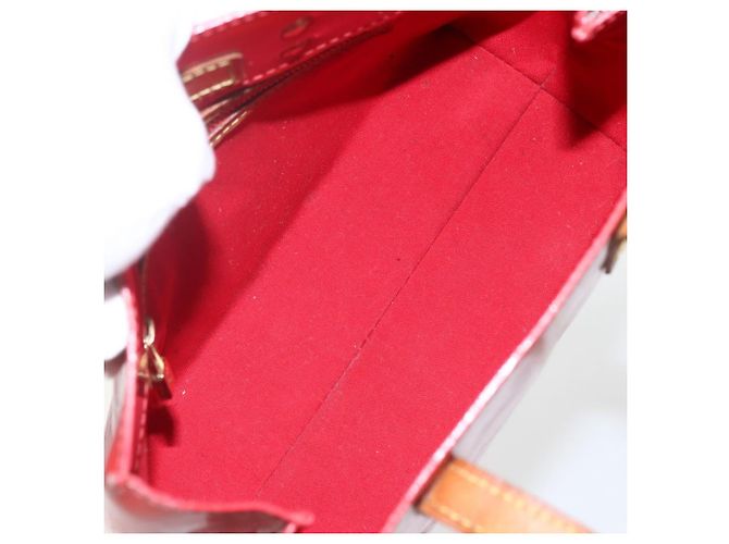 LOUIS VUITTON Monogram Vernis Reade PM Borsa a Mano Rossa M91088 LV Auth 169564 Rosso - vista 11