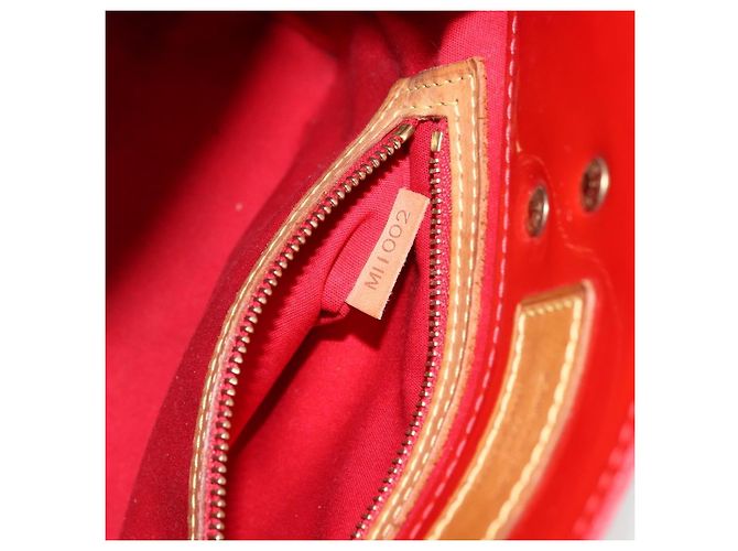 LOUIS VUITTON Monogram Vernis Reade PM Borsa a Mano Rossa M91088 LV Auth 169564 Rosso - vista 12