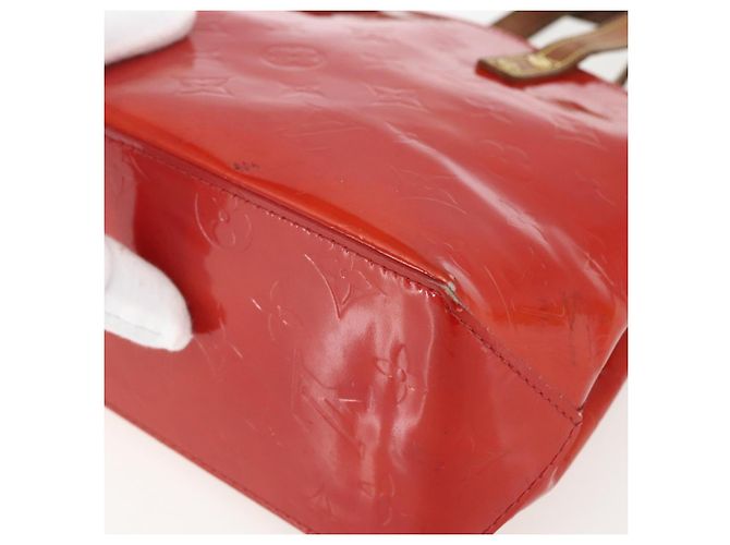 LOUIS VUITTON Monogram Vernis Reade PM Borsa a Mano Rossa M91088 LV Auth 169564 Rosso - vista 15