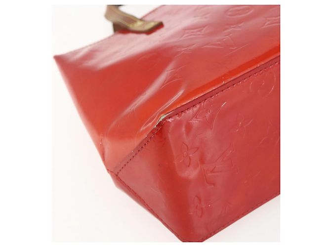 LOUIS VUITTON Monogram Vernis Reade PM Borsa a Mano Rossa M91088 LV Auth 169564 Rosso - vista 16