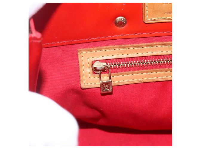 LOUIS VUITTON Monogram Vernis Reade PM Borsa a Mano Rossa M91088 LV Auth 169564 Rosso - vista 17